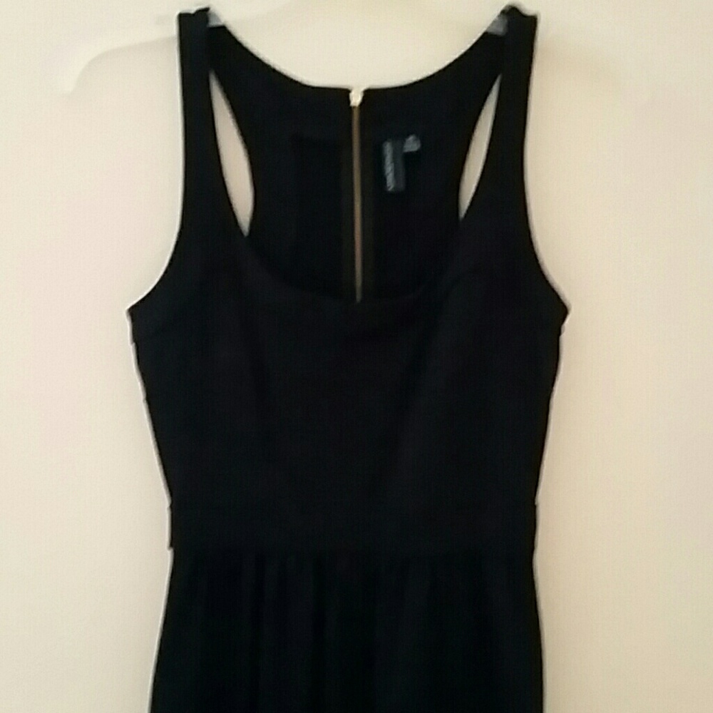 Cynthia Rowley Black Sleeveless Tank Dress with Back Zip